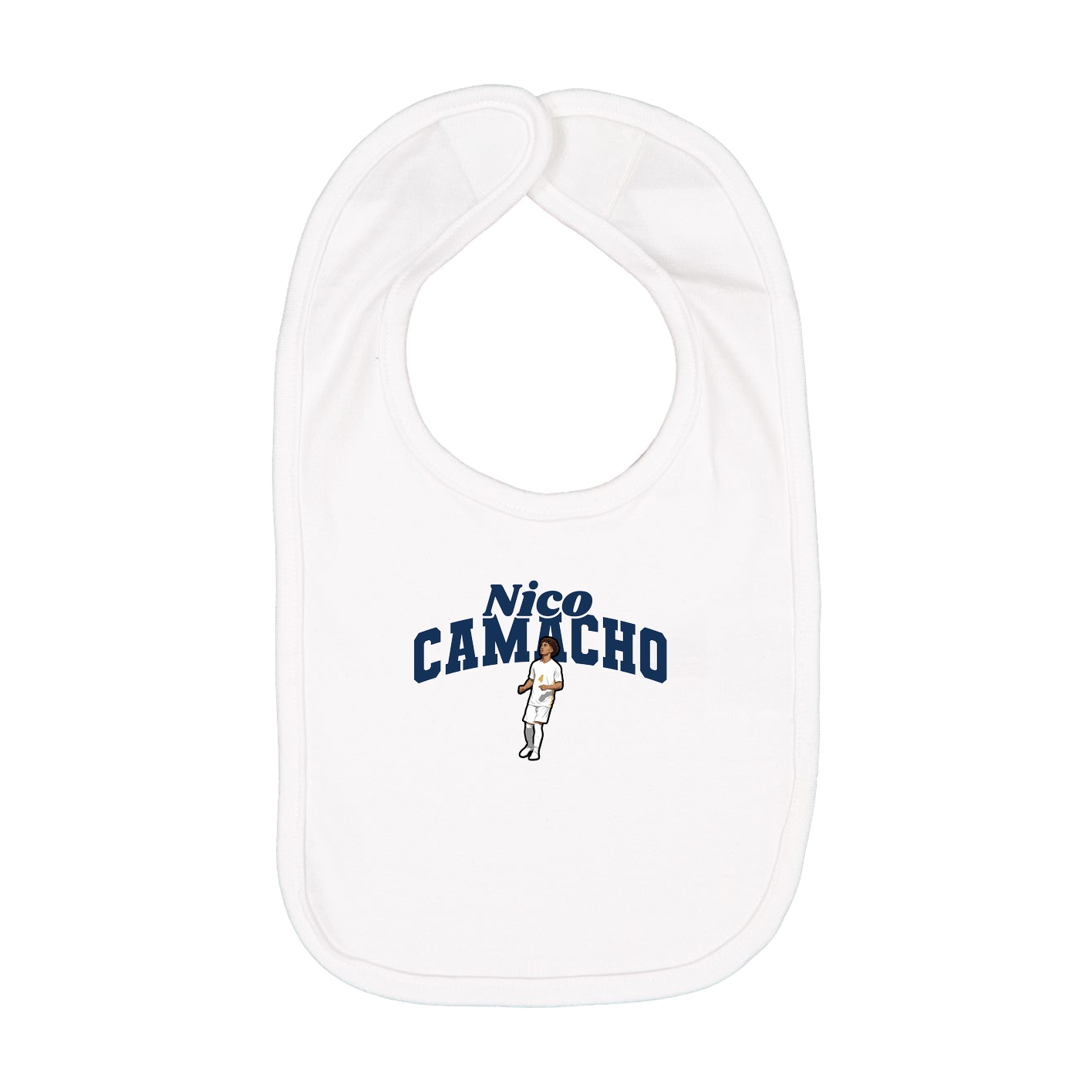 Infant Bib — Signature Arch in White