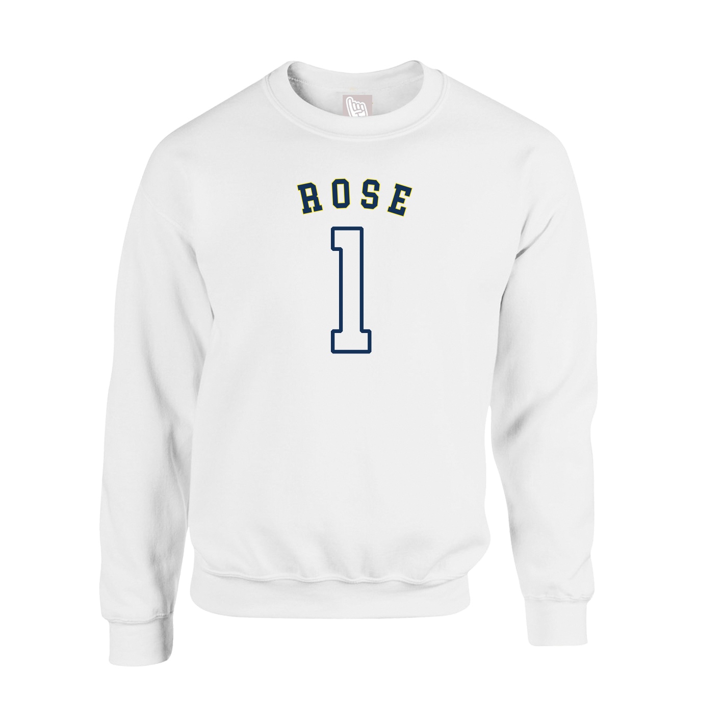 Fleece Crew — Shirsey Arch in White