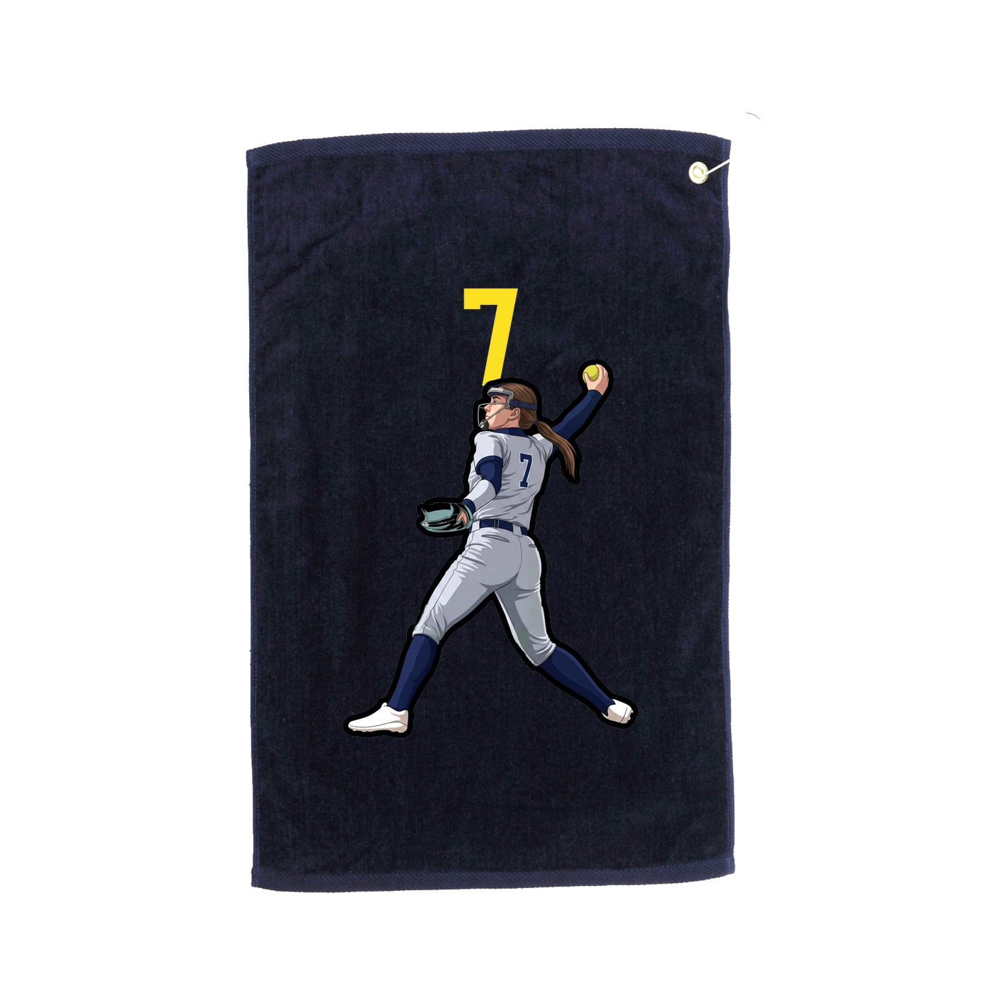 Golf Towel — Number Top in Navy