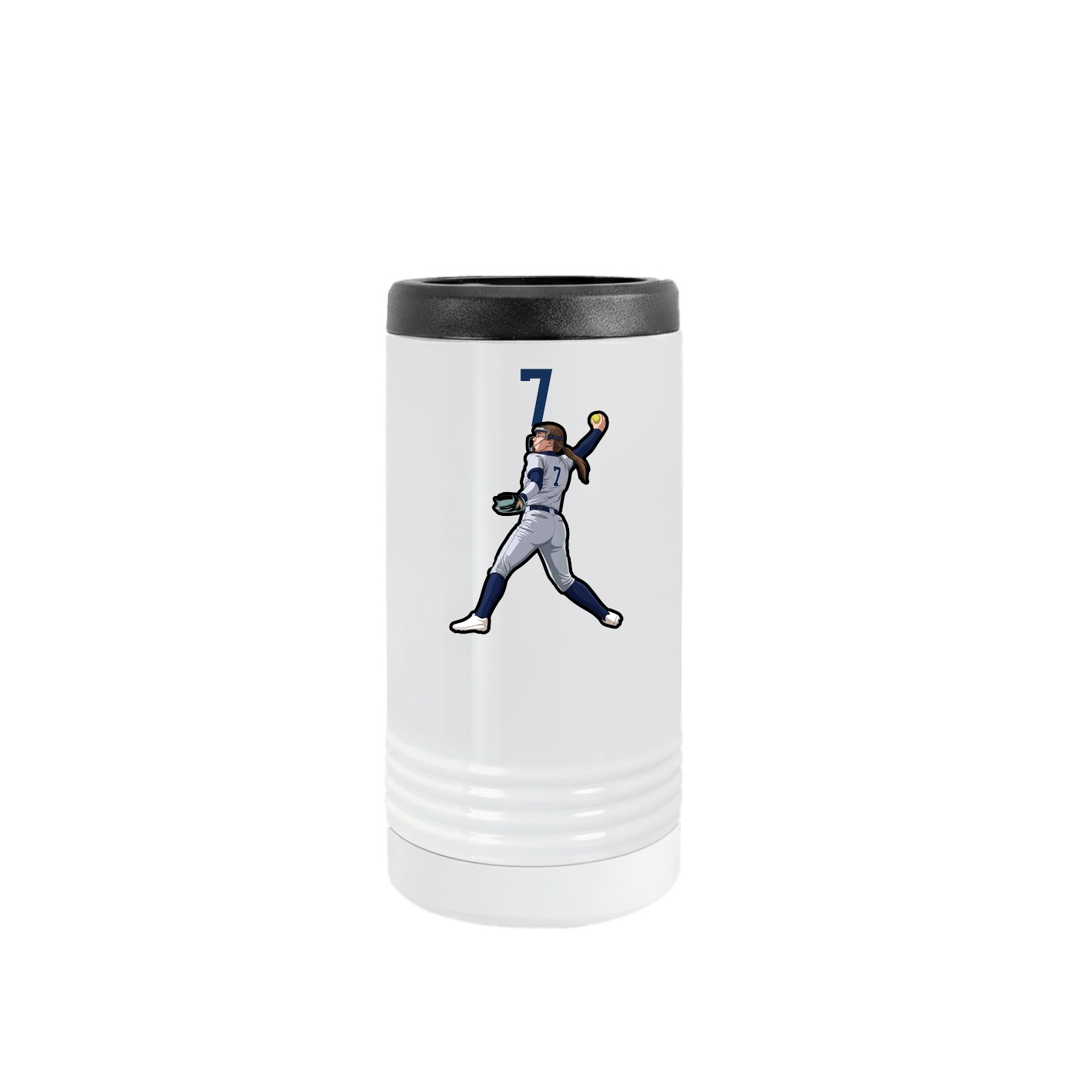Slim Beverage Holder — Number Top in White