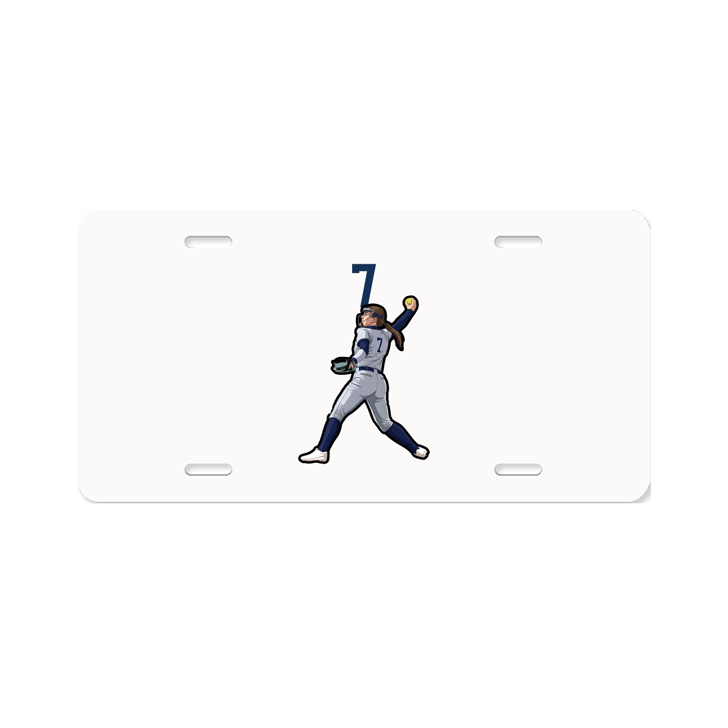 License Plate — Number Top in Classic