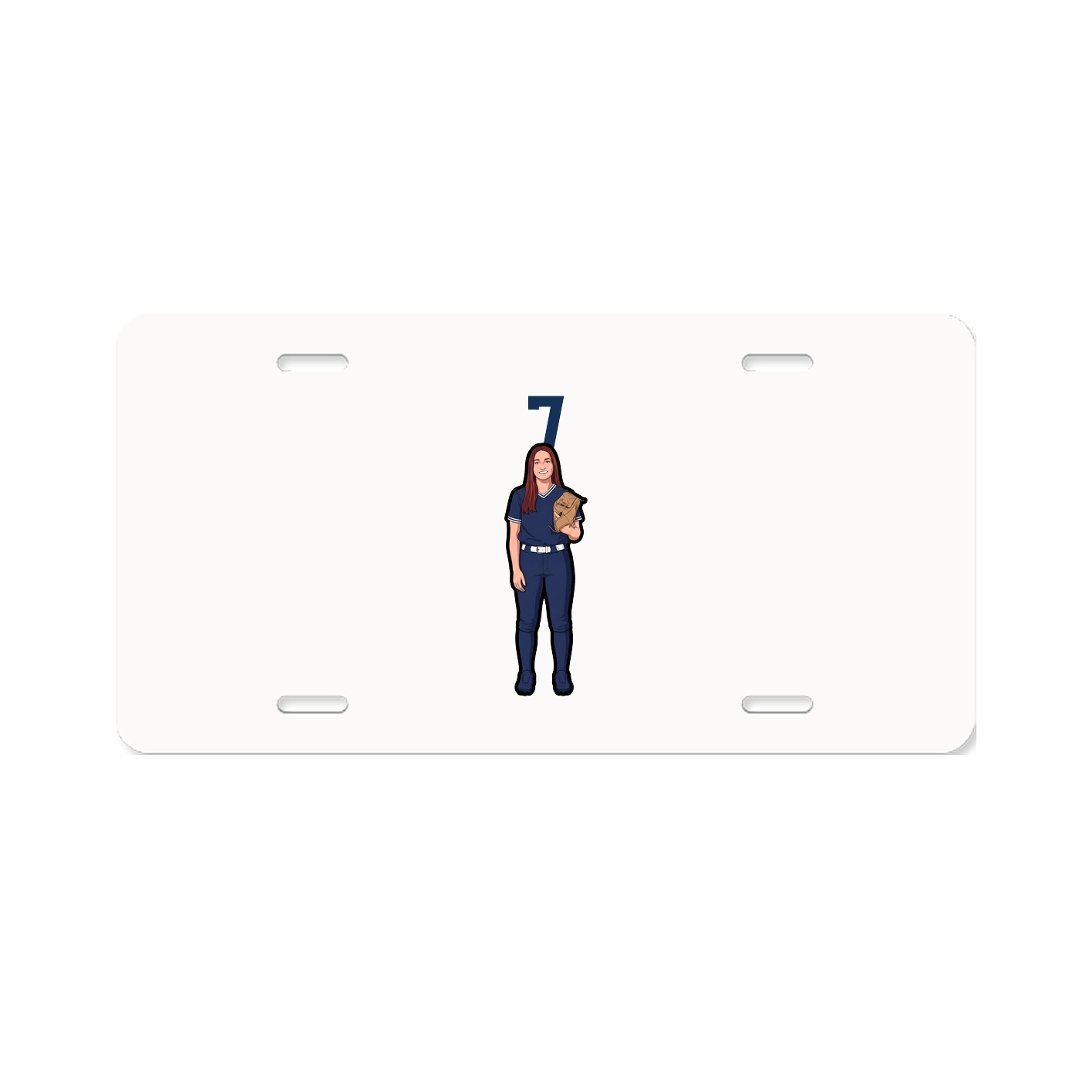License Plate — Number Top in Classic