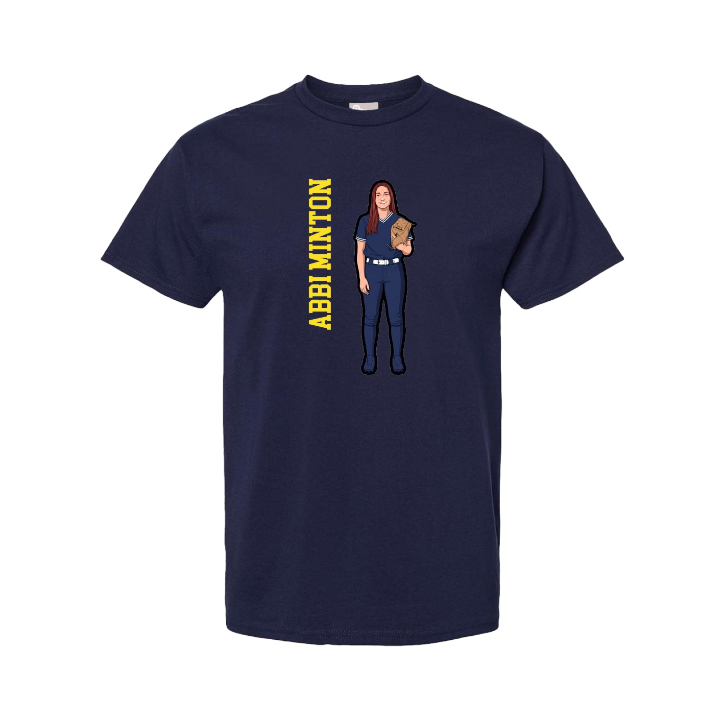 Youth Tee — Name Vertical in Navy
