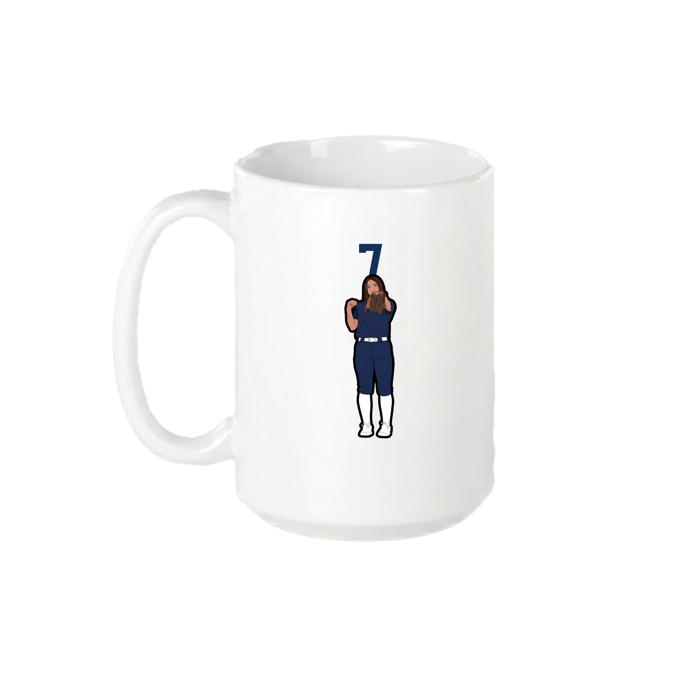 15oz Coffee Mug — Number Top in White