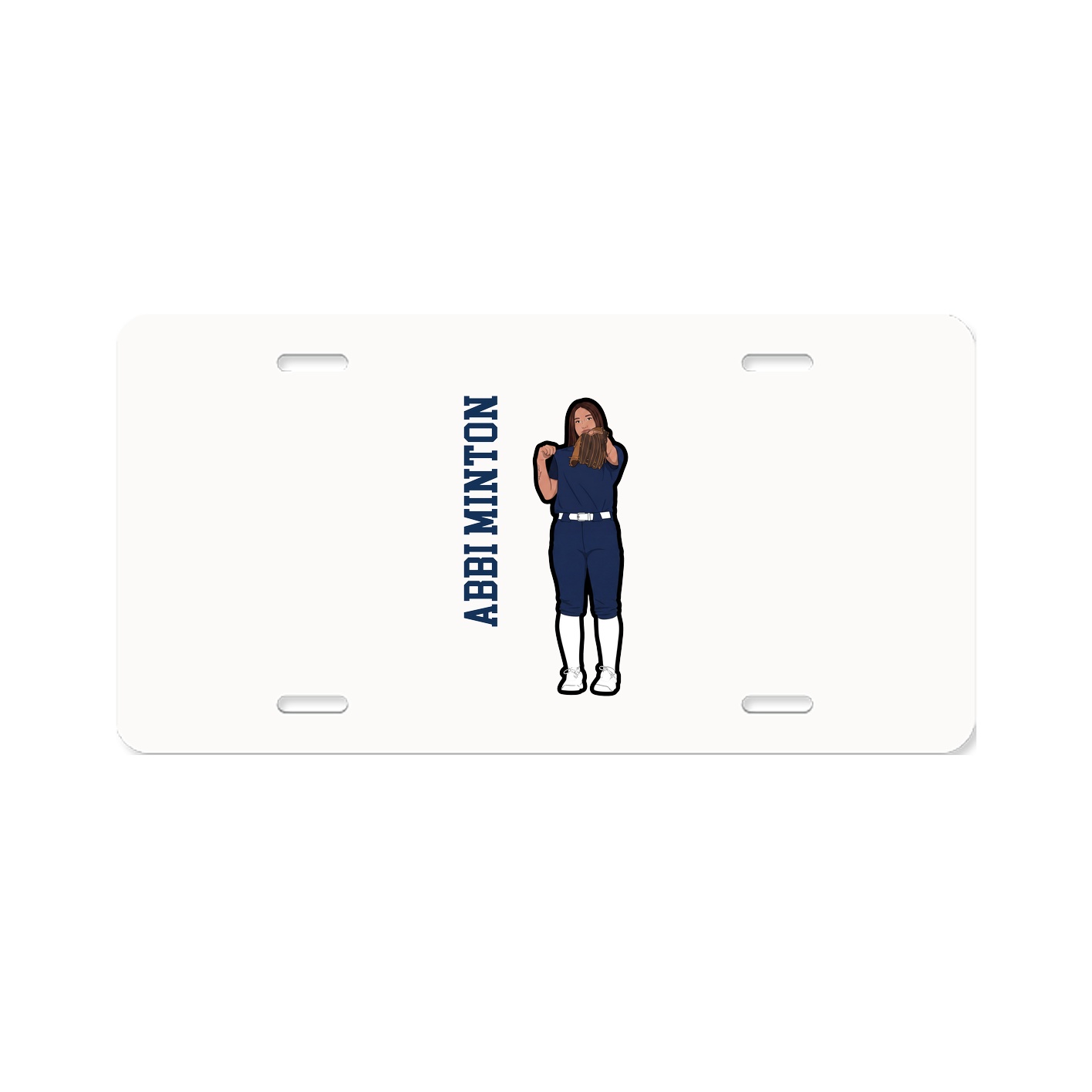 License Plate — Name Vertical in Classic