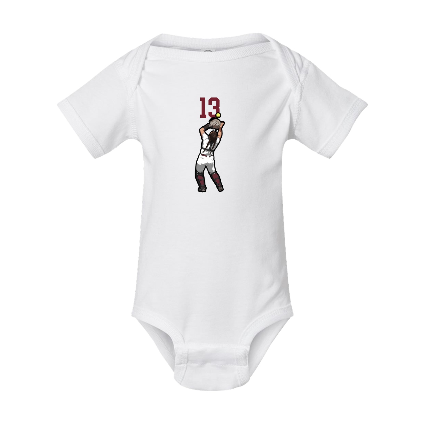Baby Onesie — Number Top in White