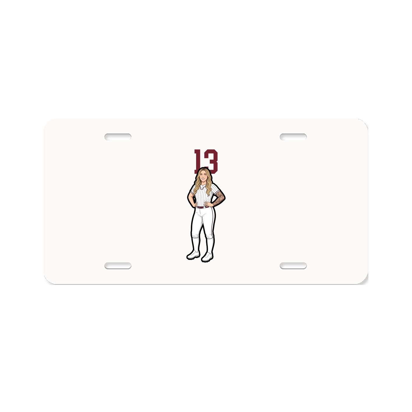 License Plate — Number Top in Classic