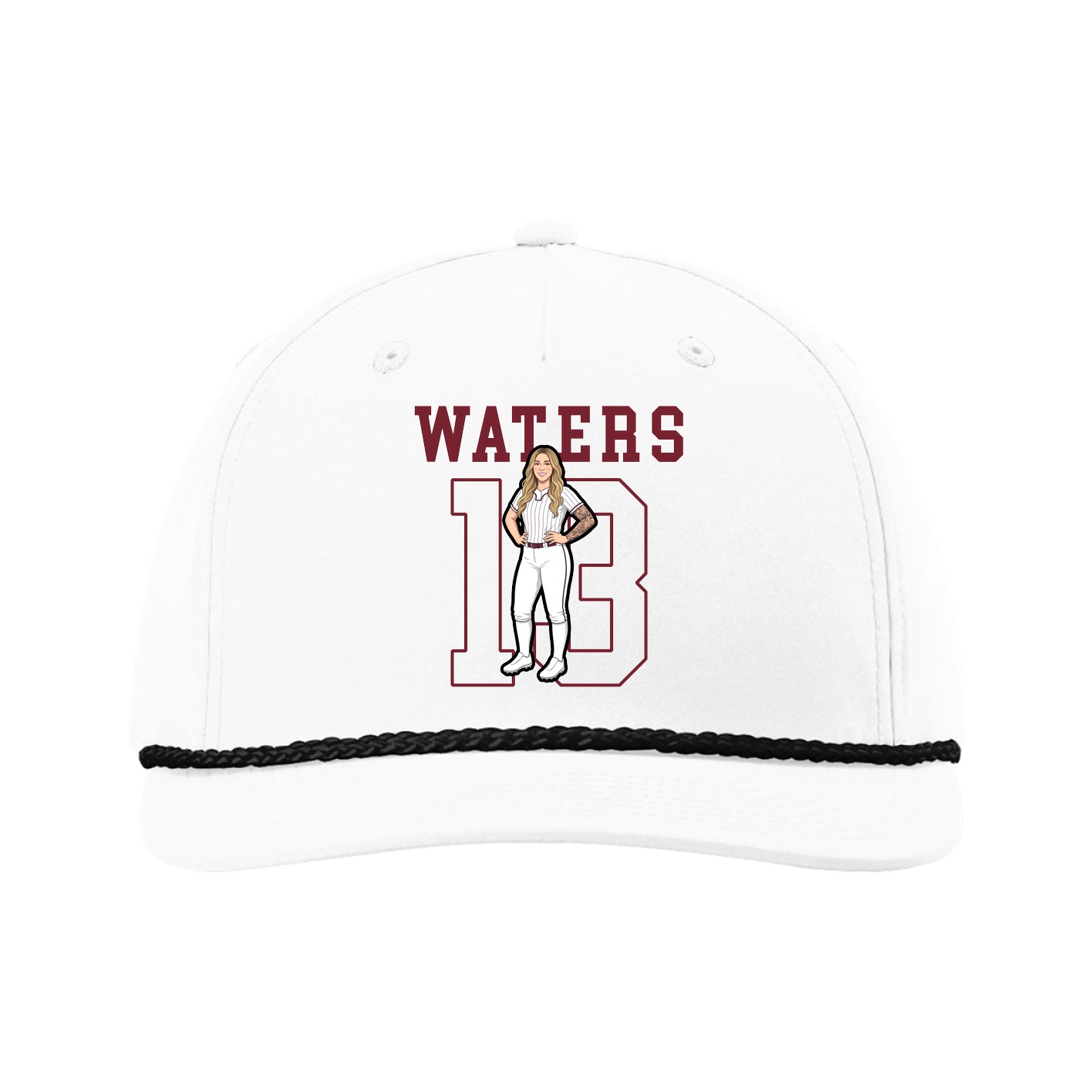 Five-Panel Classic Rope Cap — Shirsey in White