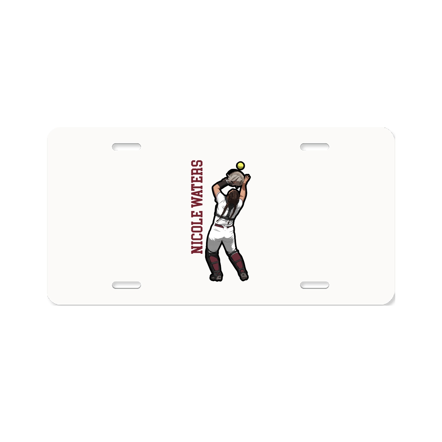 License Plate — Name Vertical in Classic