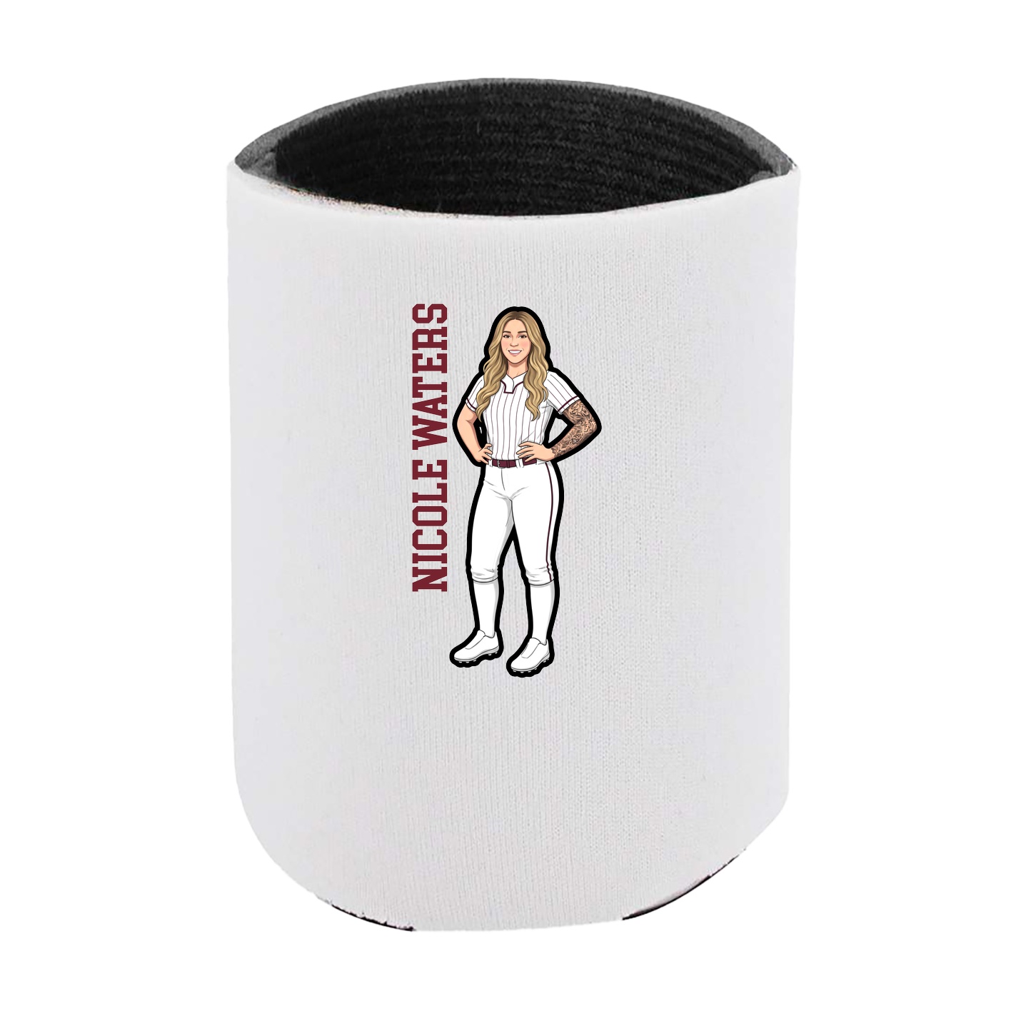 Can Holder — Name Vertical in White