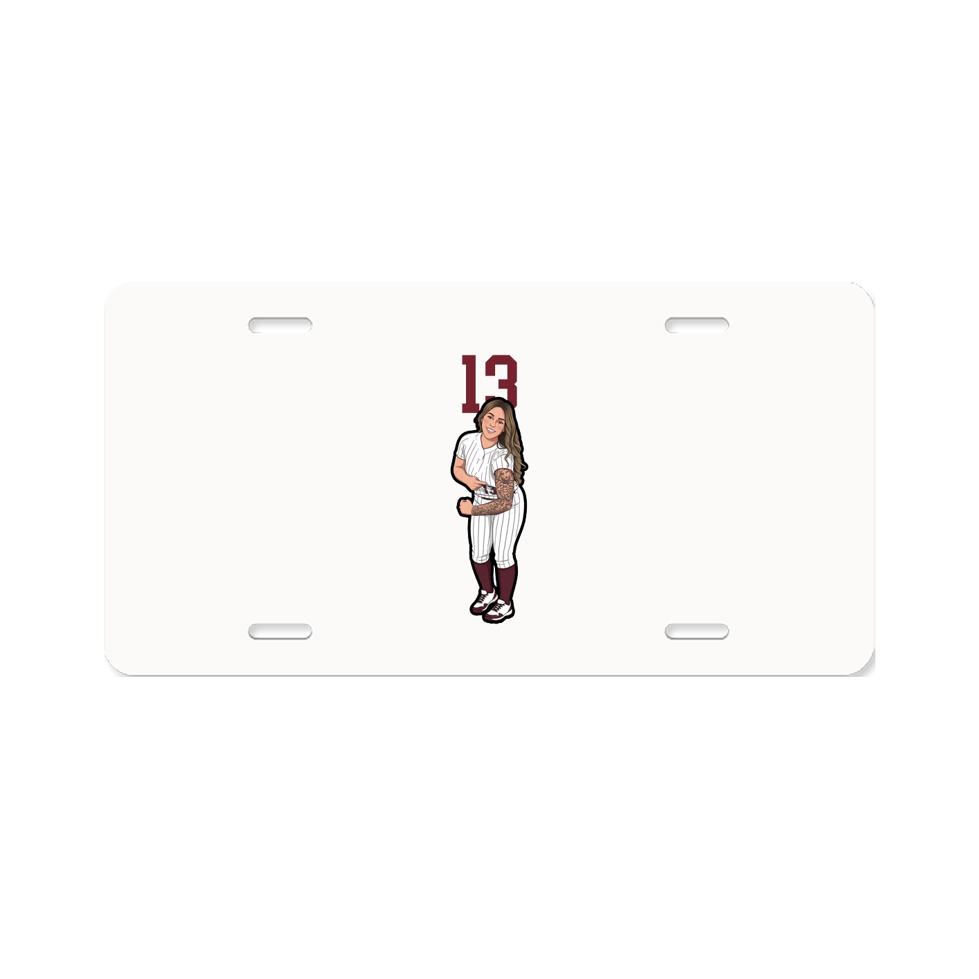 License Plate — Number Top in Classic