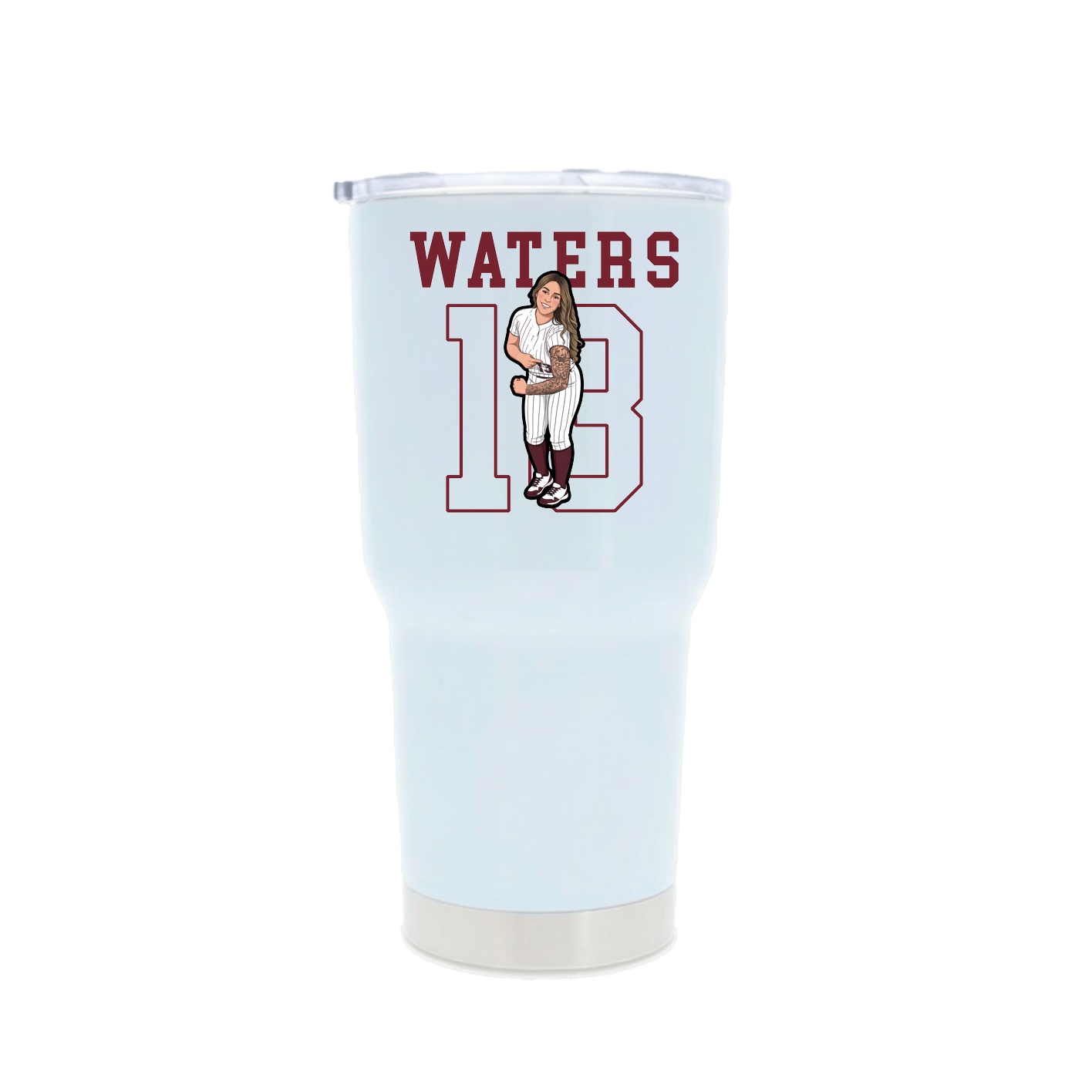 30oz Stainless Steel Tumbler — Shirsey in White