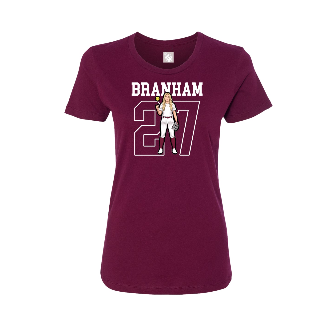 Fitted Women's Tee — Shirsey in Maroon