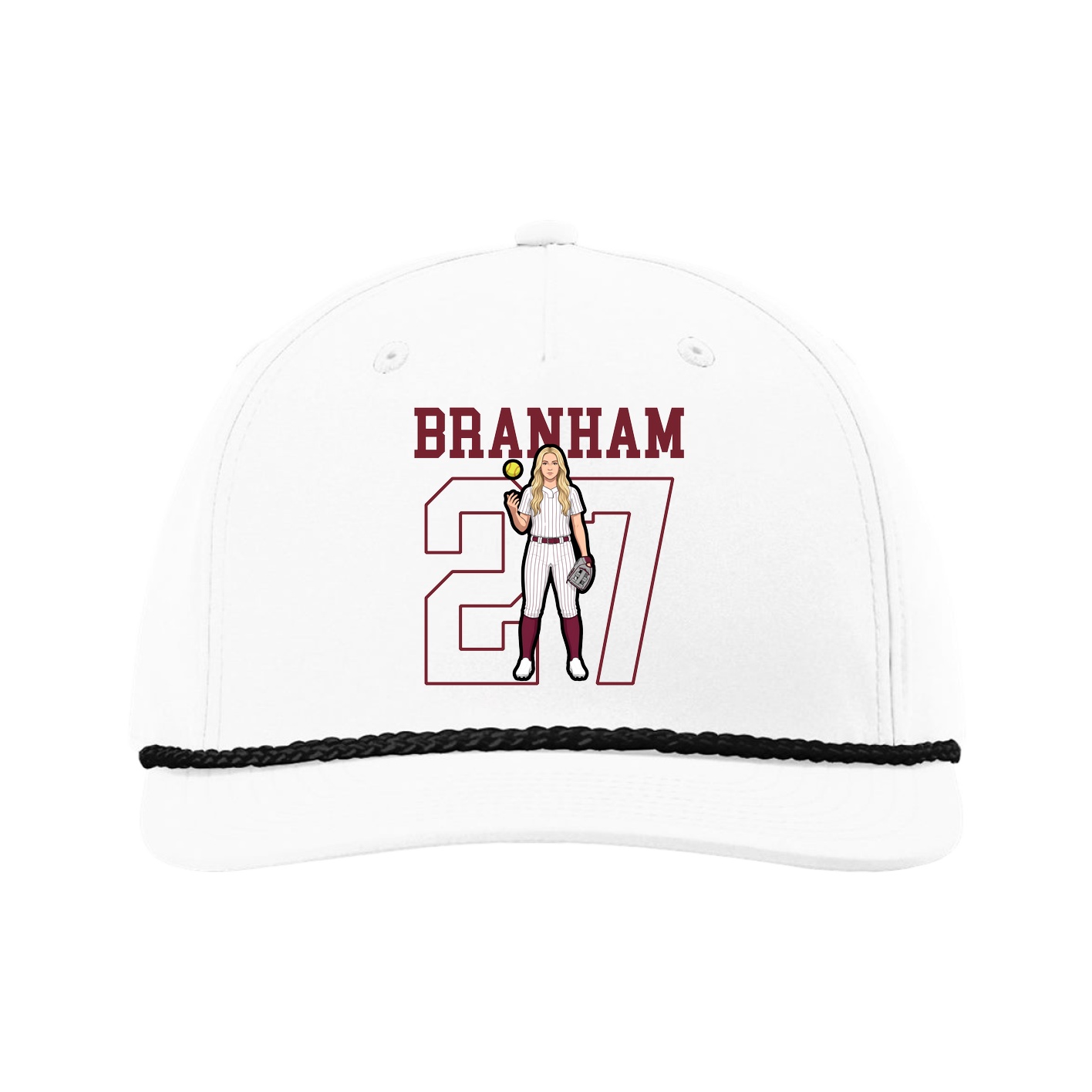 Five-Panel Classic Rope Cap — Shirsey in White