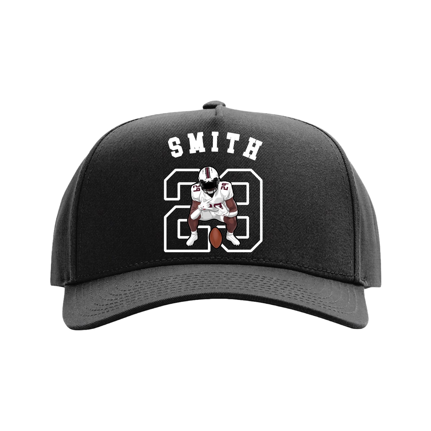 Full Fabric Five-Panel Champ Cap — Shirsey Arch in Black