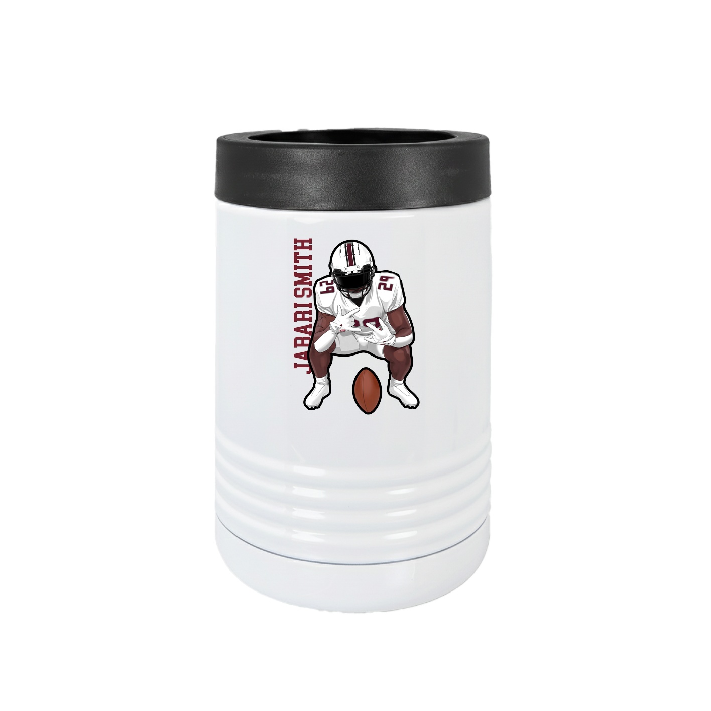 Beverage Holder — Name Vertical in White