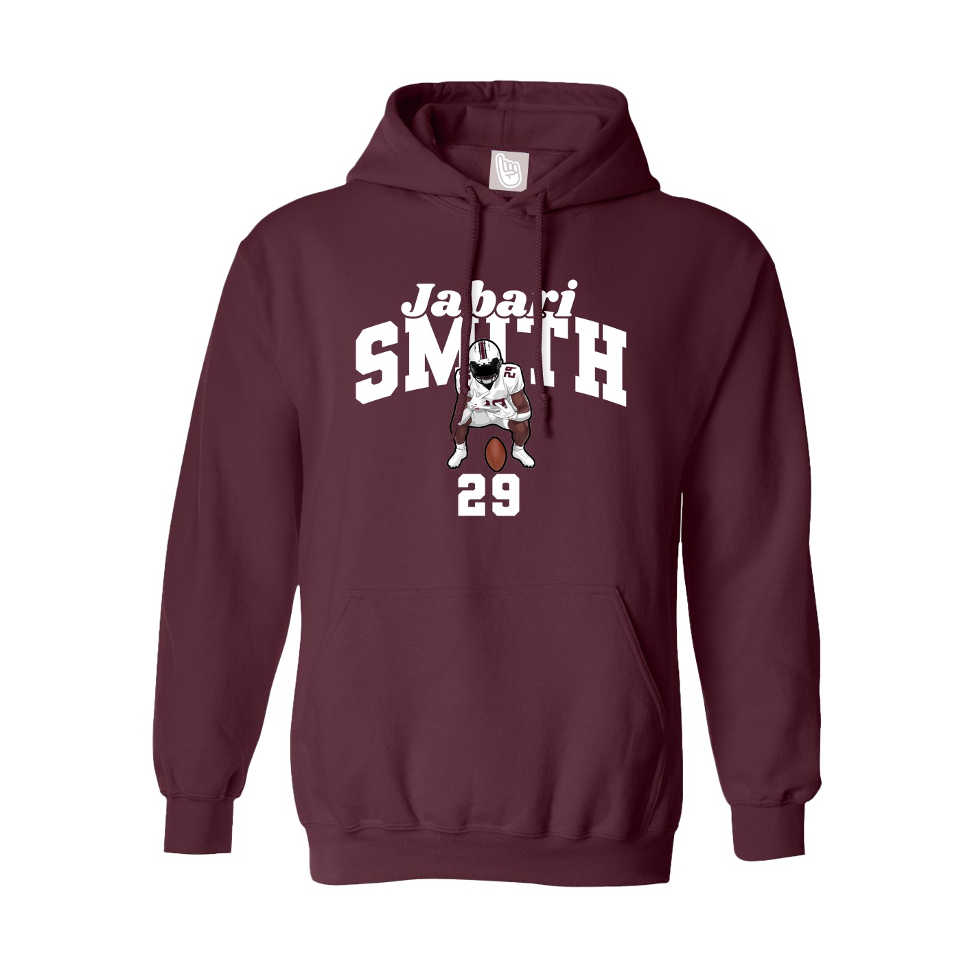 Youth Hoodie — Signature Arch in Maroon