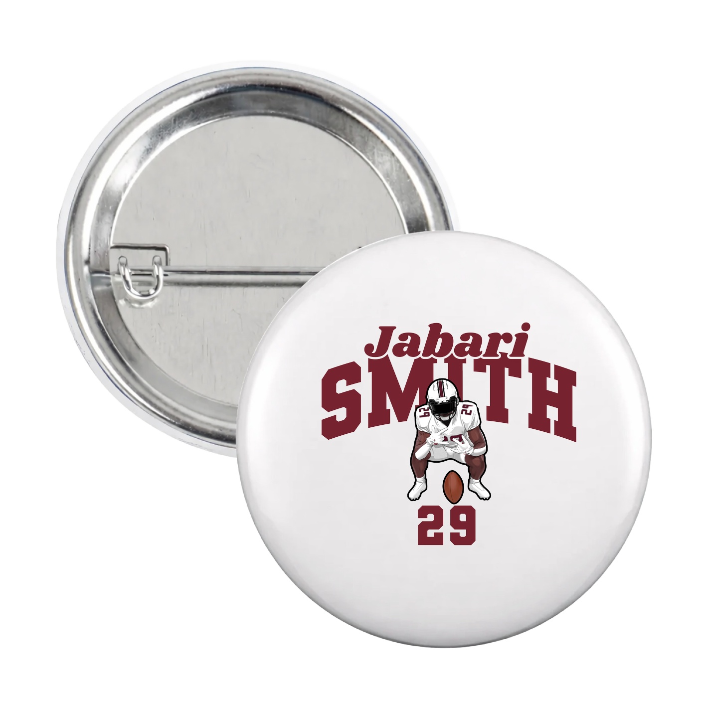 Game Day Button — Signature Arch in White
