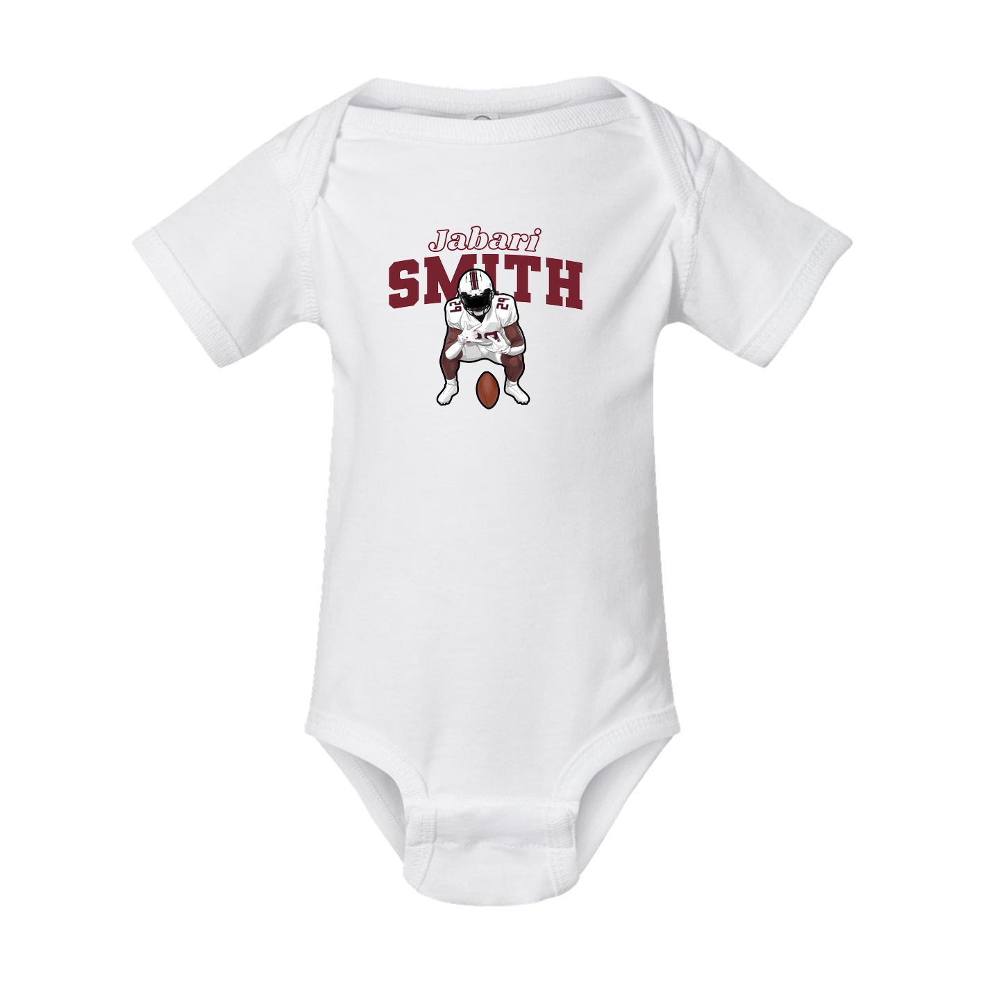 Baby Onesie — Name Arch in White