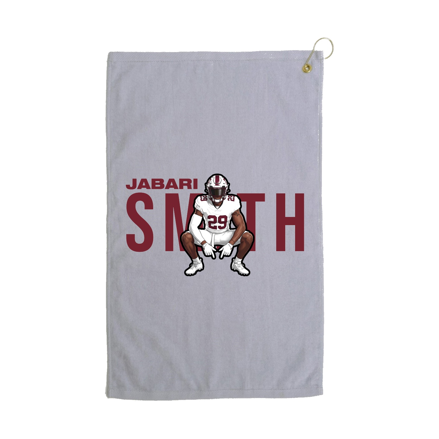 Golf Towel — Player Name in Grey