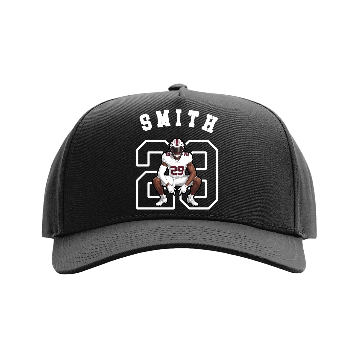 Full Fabric Five-Panel Champ Cap — Shirsey Arch in Black