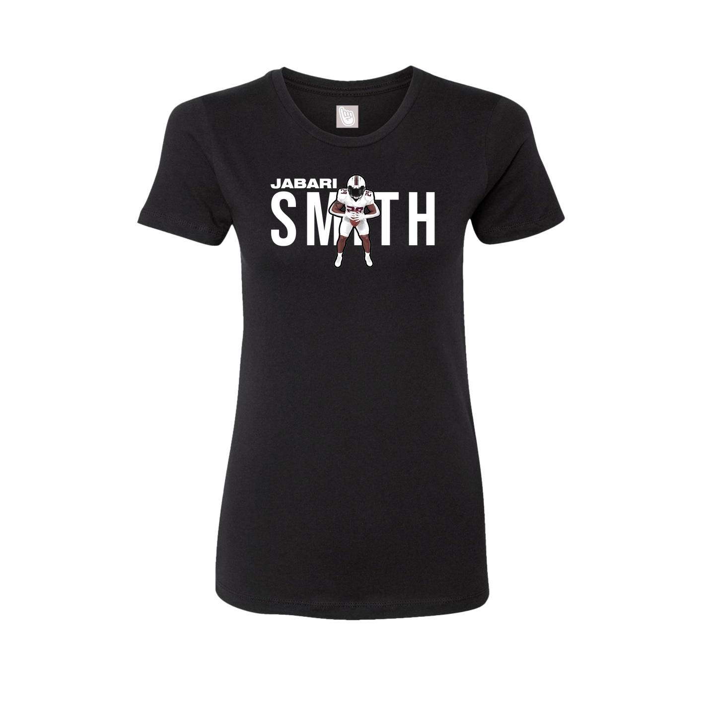 Fitted Women's Tee — Player Name in Black