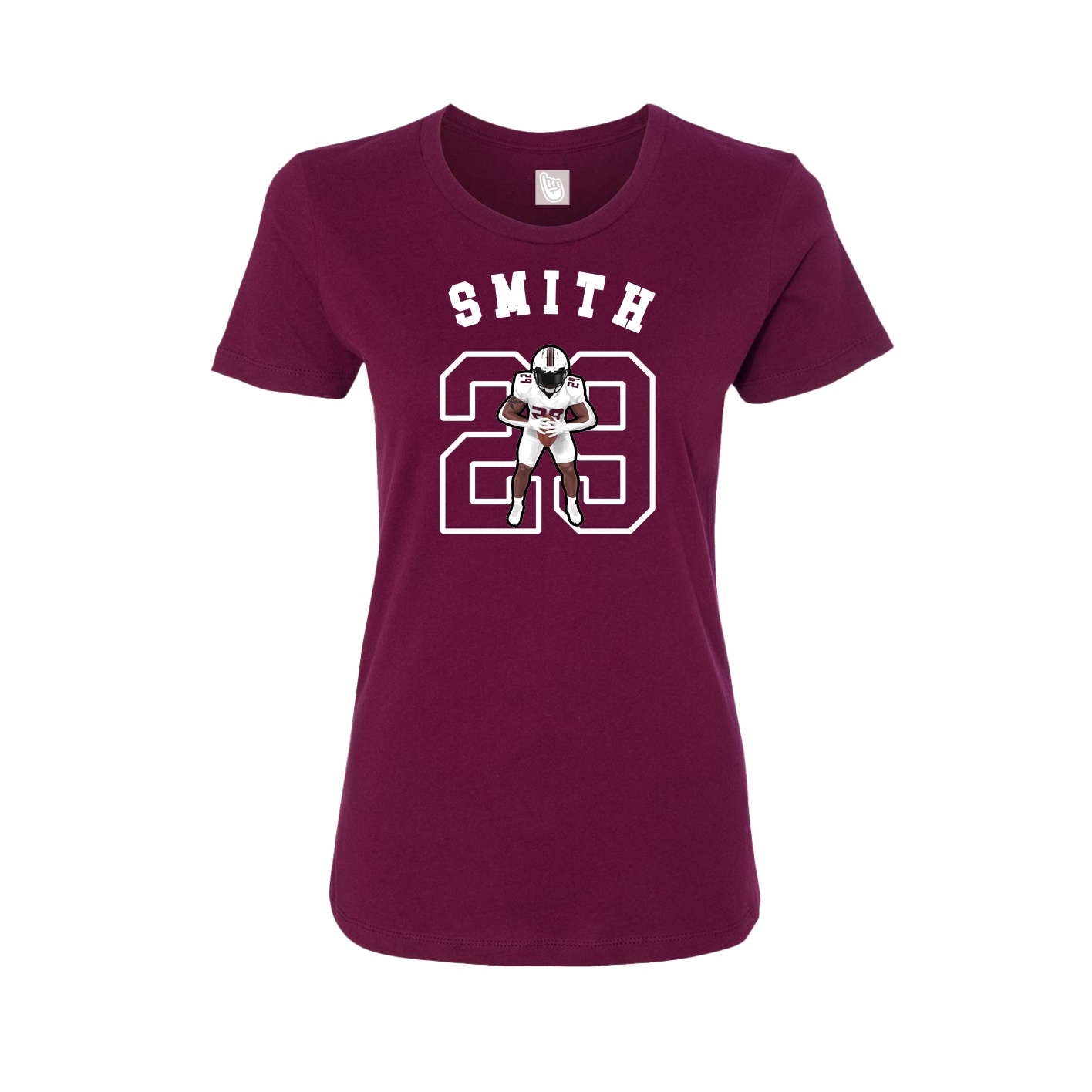 Fitted Women's Tee — Shirsey Arch in Maroon