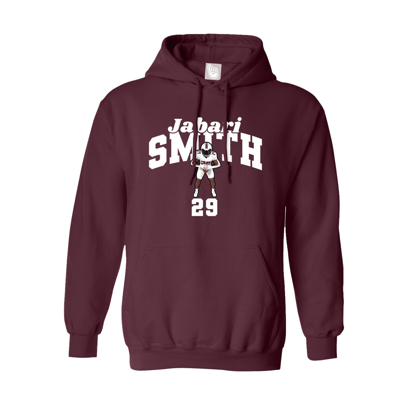 Youth Hoodie — Signature Arch in Maroon
