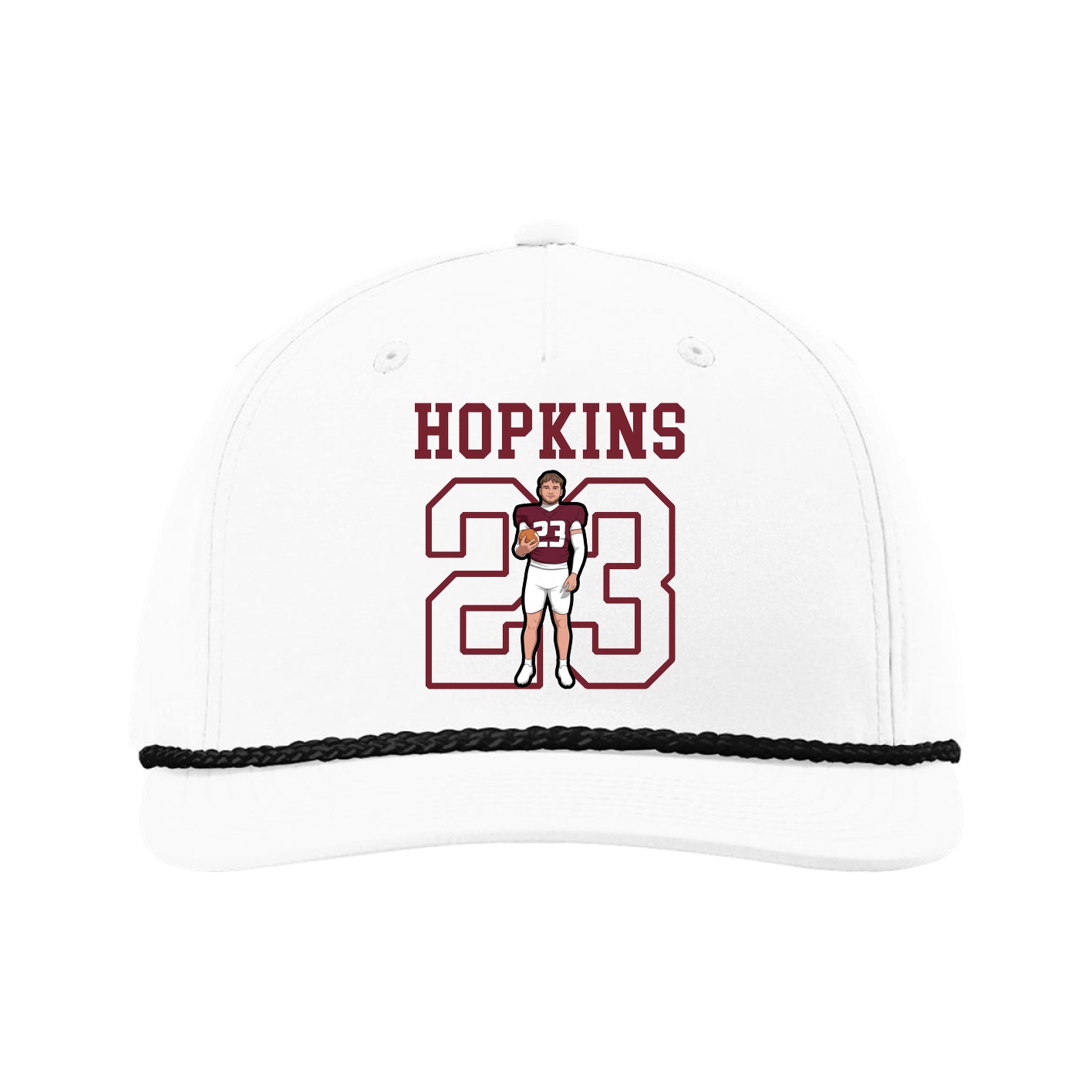 Five-Panel Classic Rope Cap — Shirsey in White