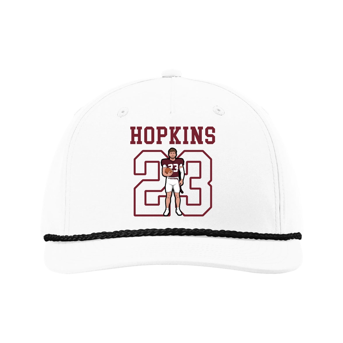 Five-Panel Classic Rope Cap — Shirsey in White