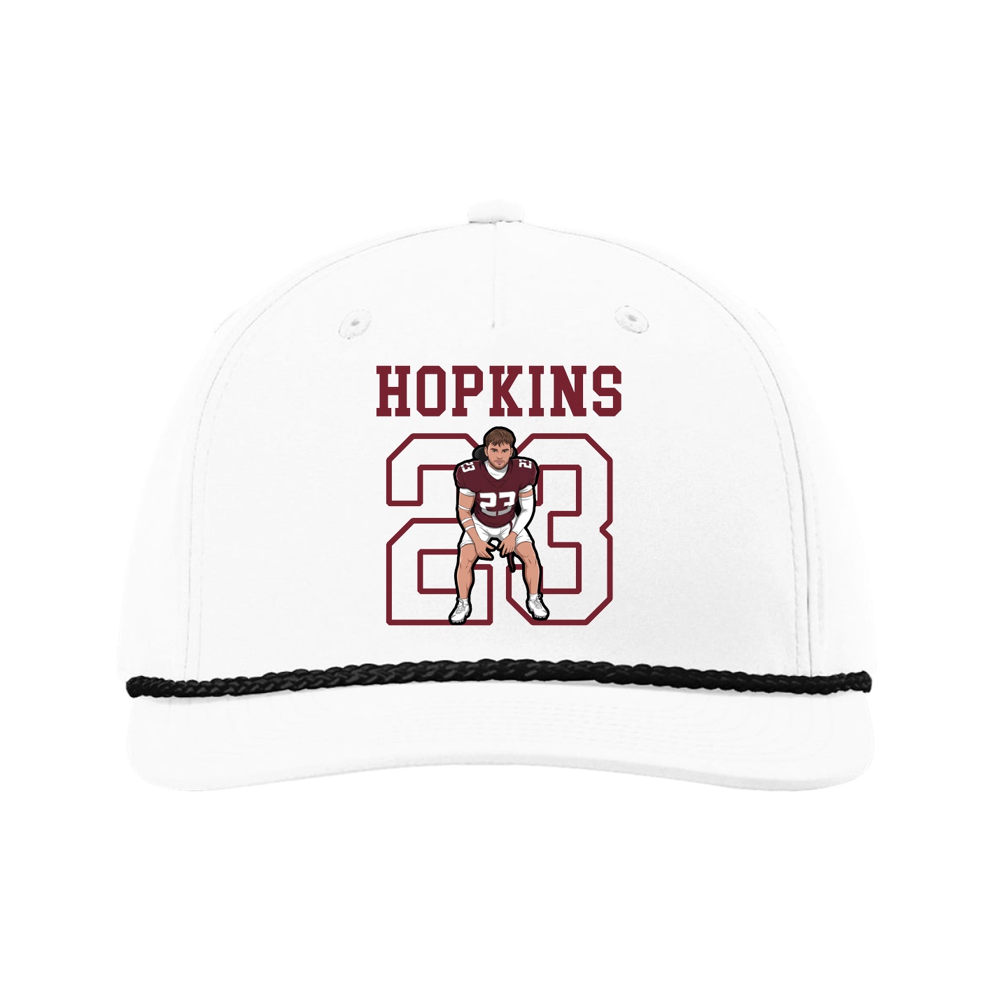 Five-Panel Classic Rope Cap — Shirsey in White