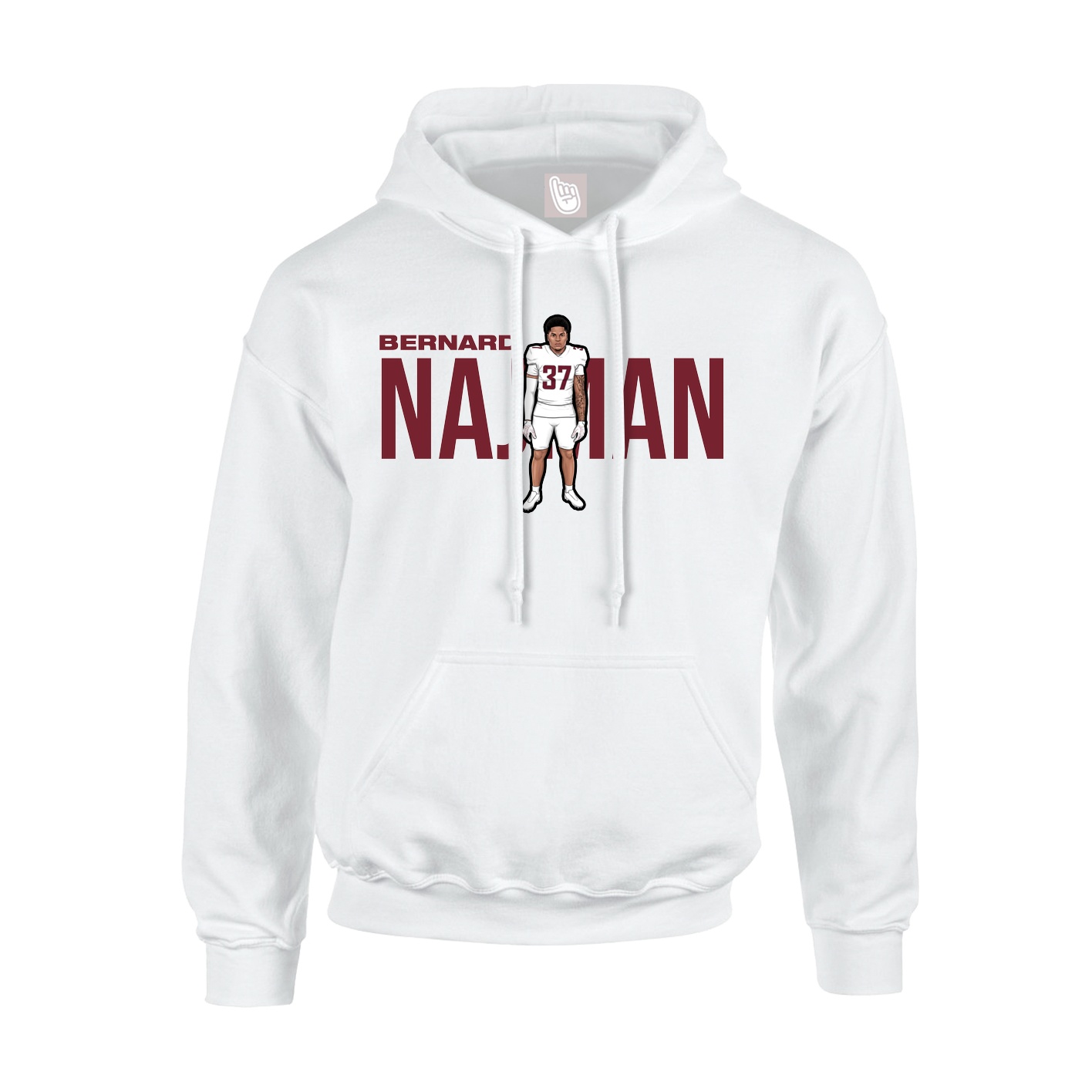 Youth Hoodie — Player Name in White
