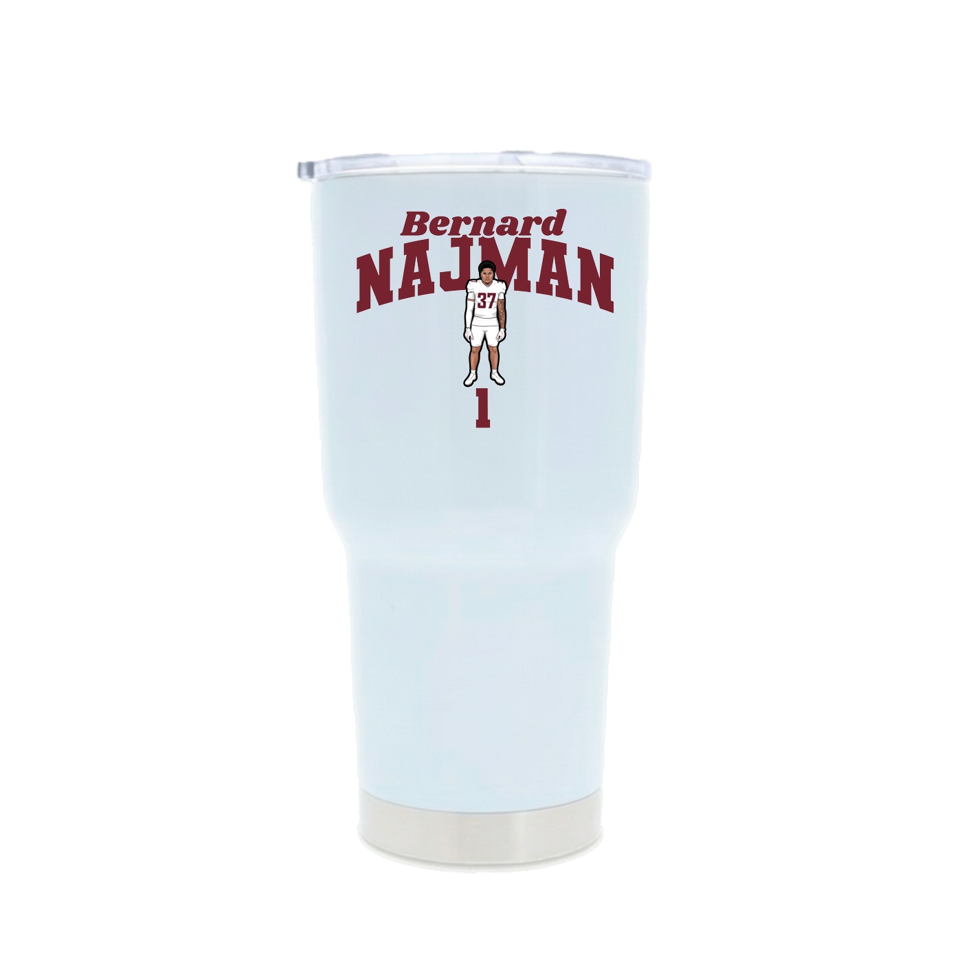 30oz Stainless Steel Tumbler — Signature Arch in White