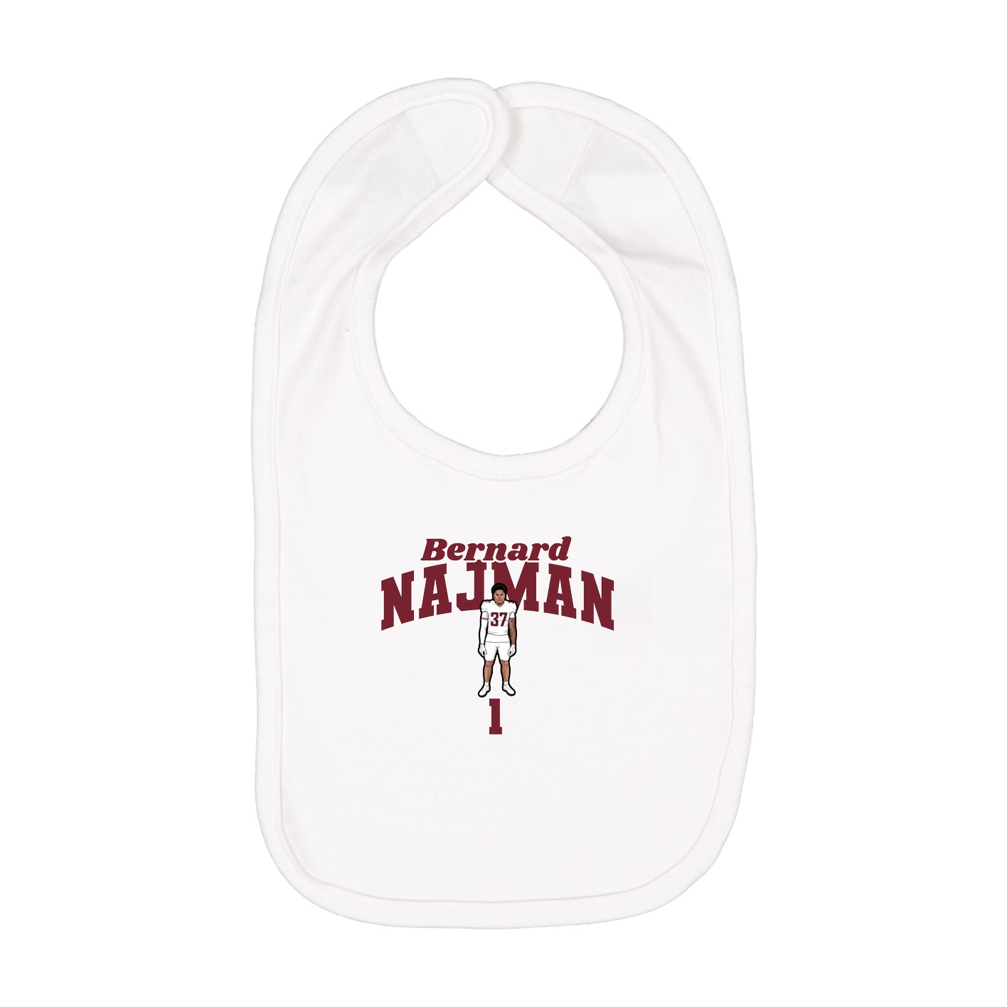 Infant Bib — Signature Arch in White