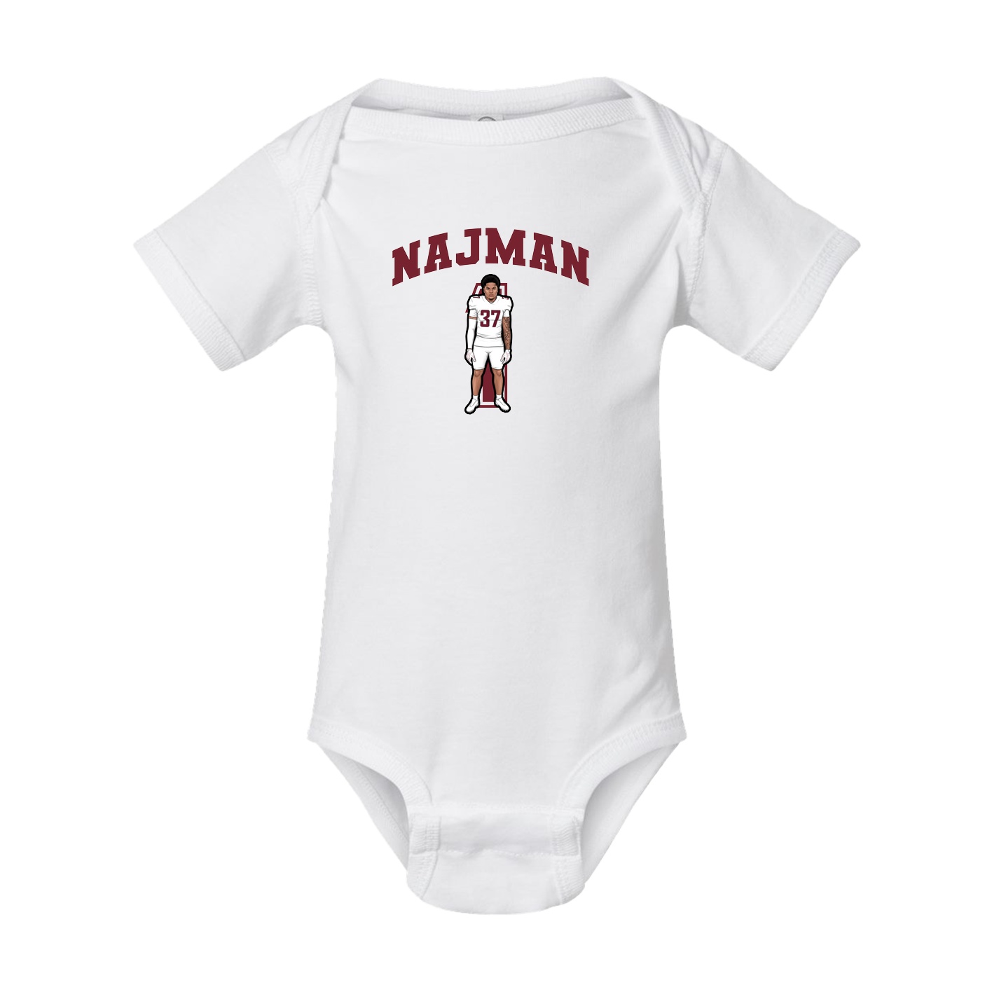 Baby Onesie — Number in White