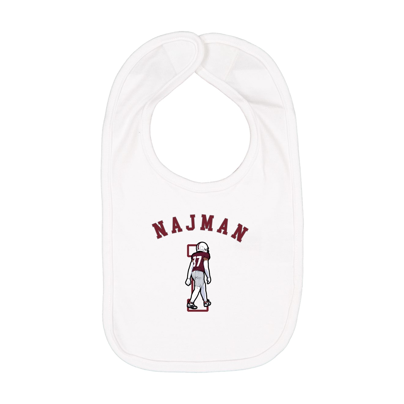 Infant Bib — Shirsey Arch in White