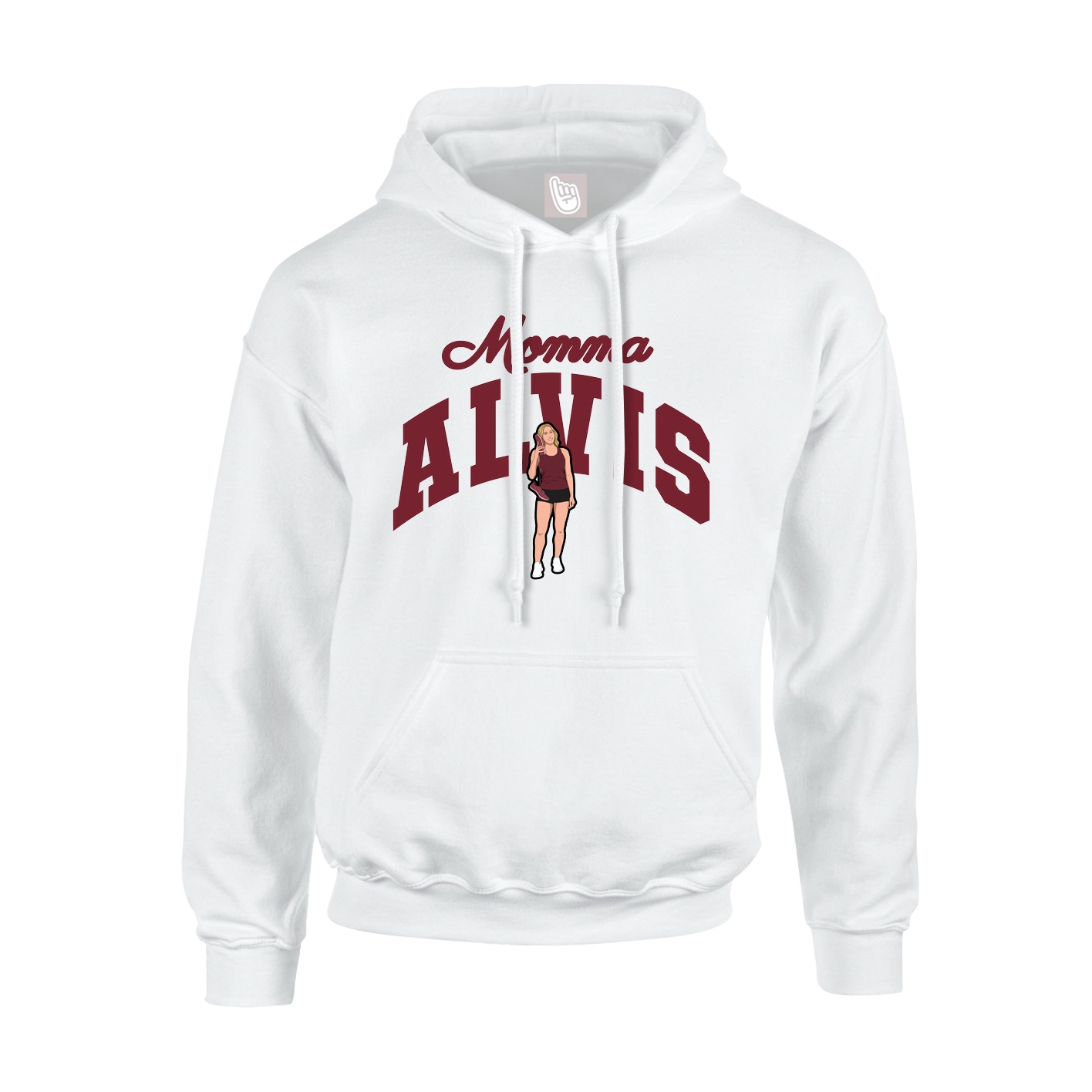 Youth Hoodie — Mothers Day Arch in White