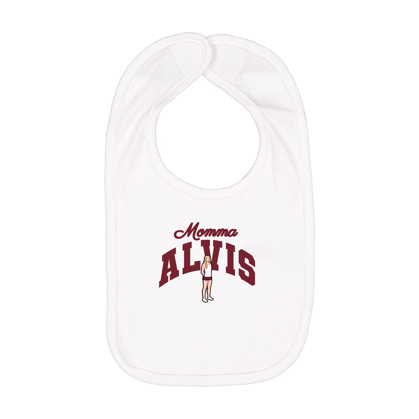 Infant Bib — Mothers Day Arch in White