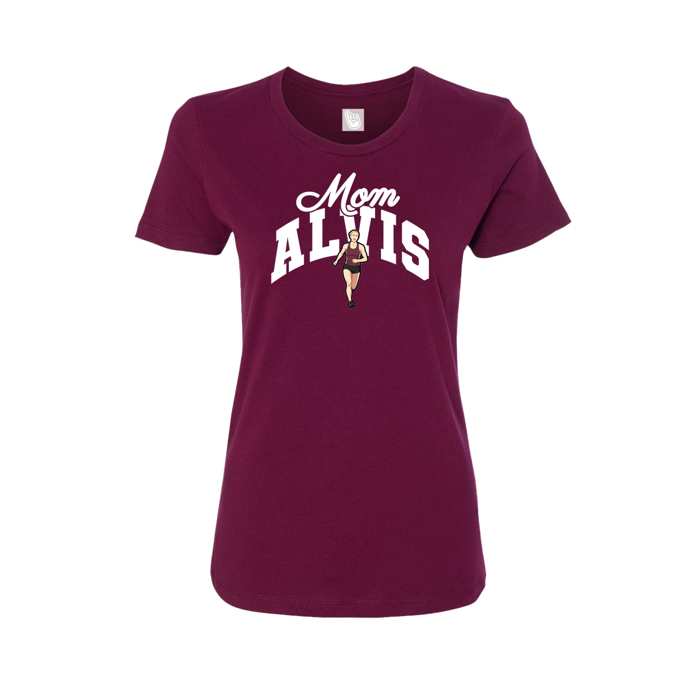 Womens Tee — Mothers Day Arch in Maroon