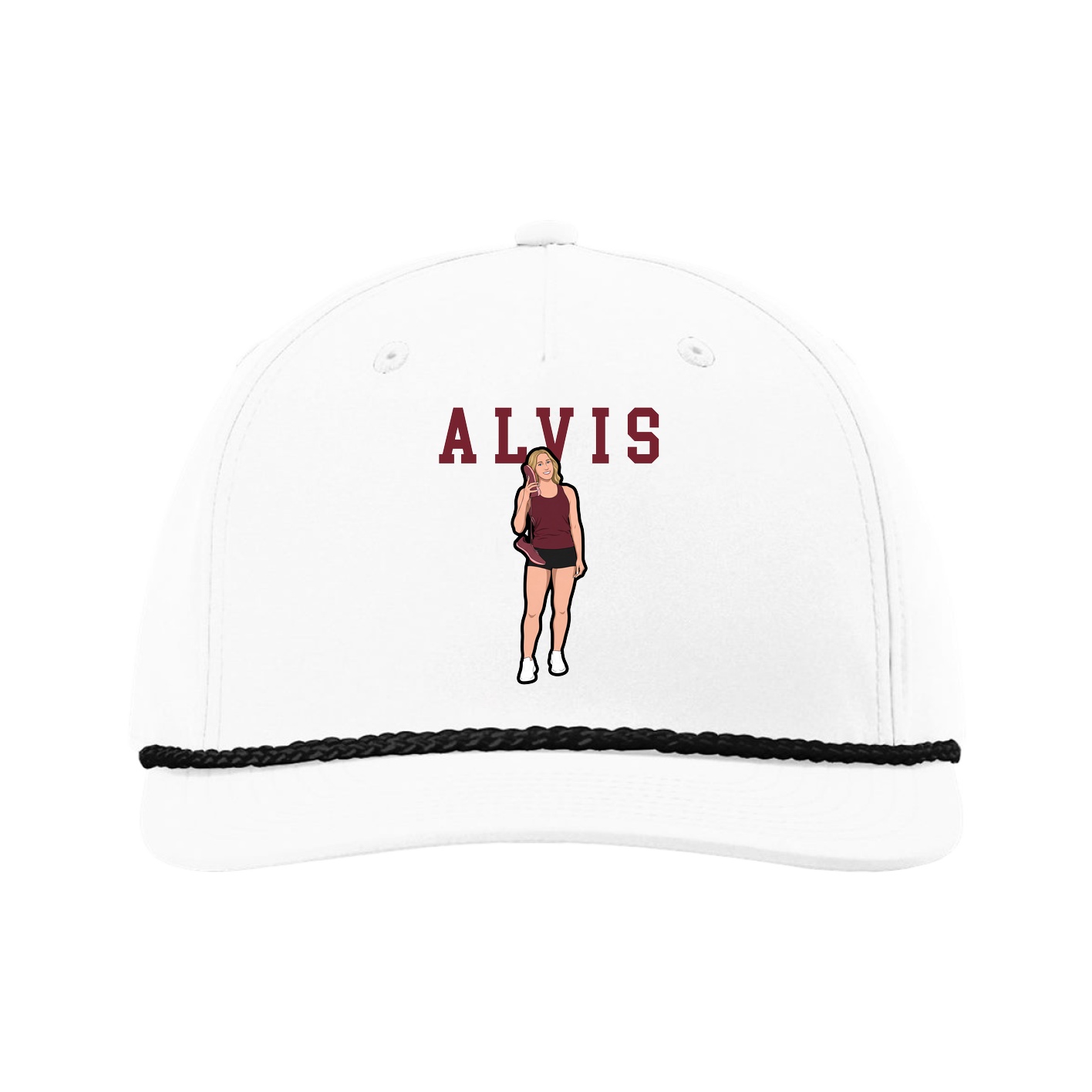 Five-Panel Classic Rope Cap — Shirsey in White