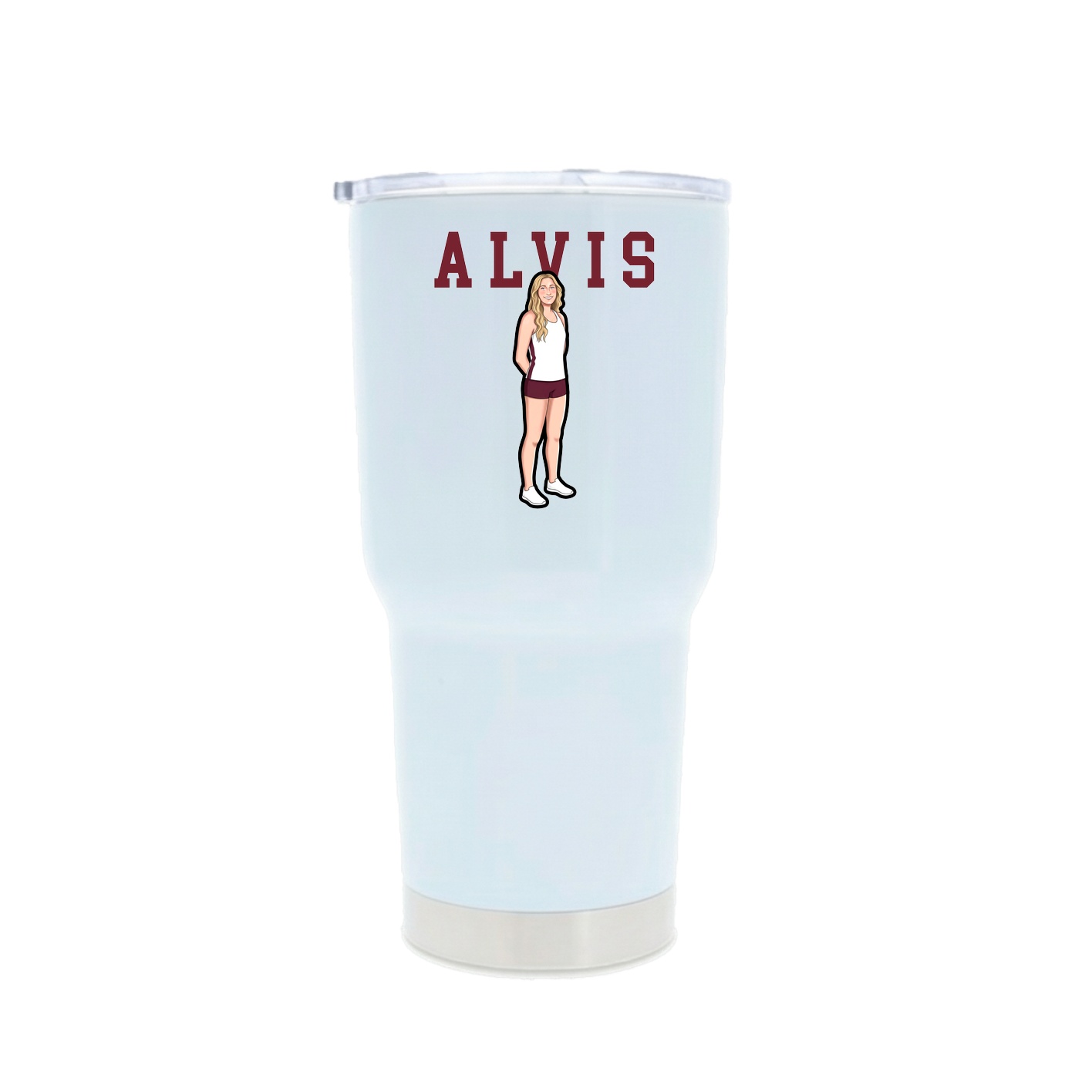 30oz Stainless Steel Tumbler — Shirsey in White