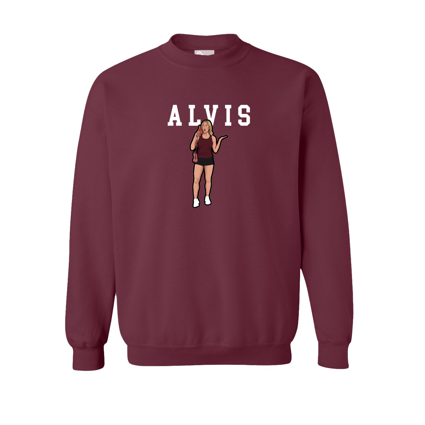 Fleece Crew — Shirsey in Maroon