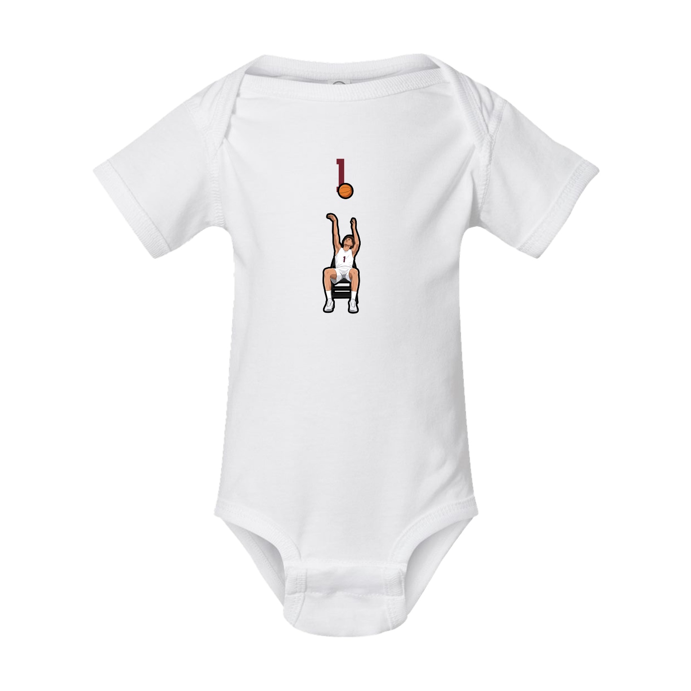Baby Onesie — Number Top in White