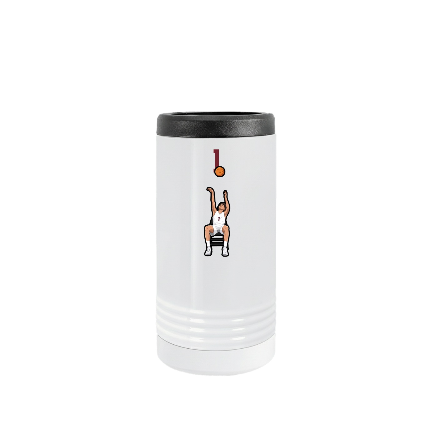 Slim Beverage Holder — Number Top in White