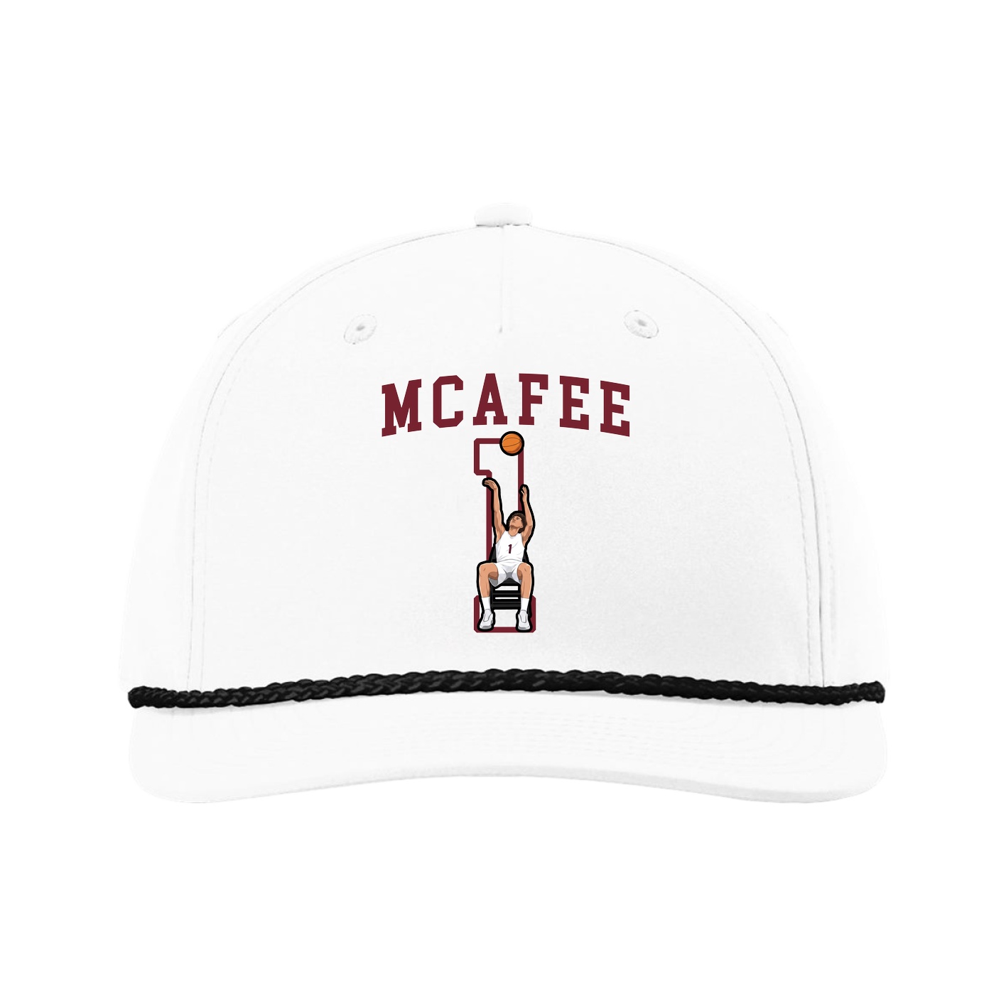 Five-Panel Classic Rope Cap — Shirsey in White