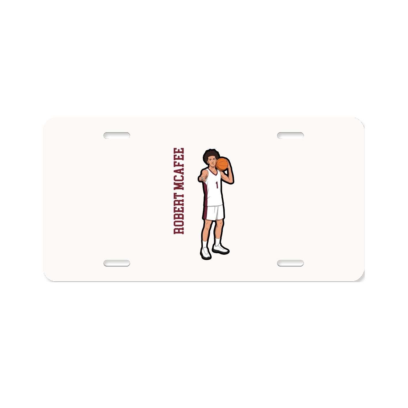License Plate — Name Vertical in Classic