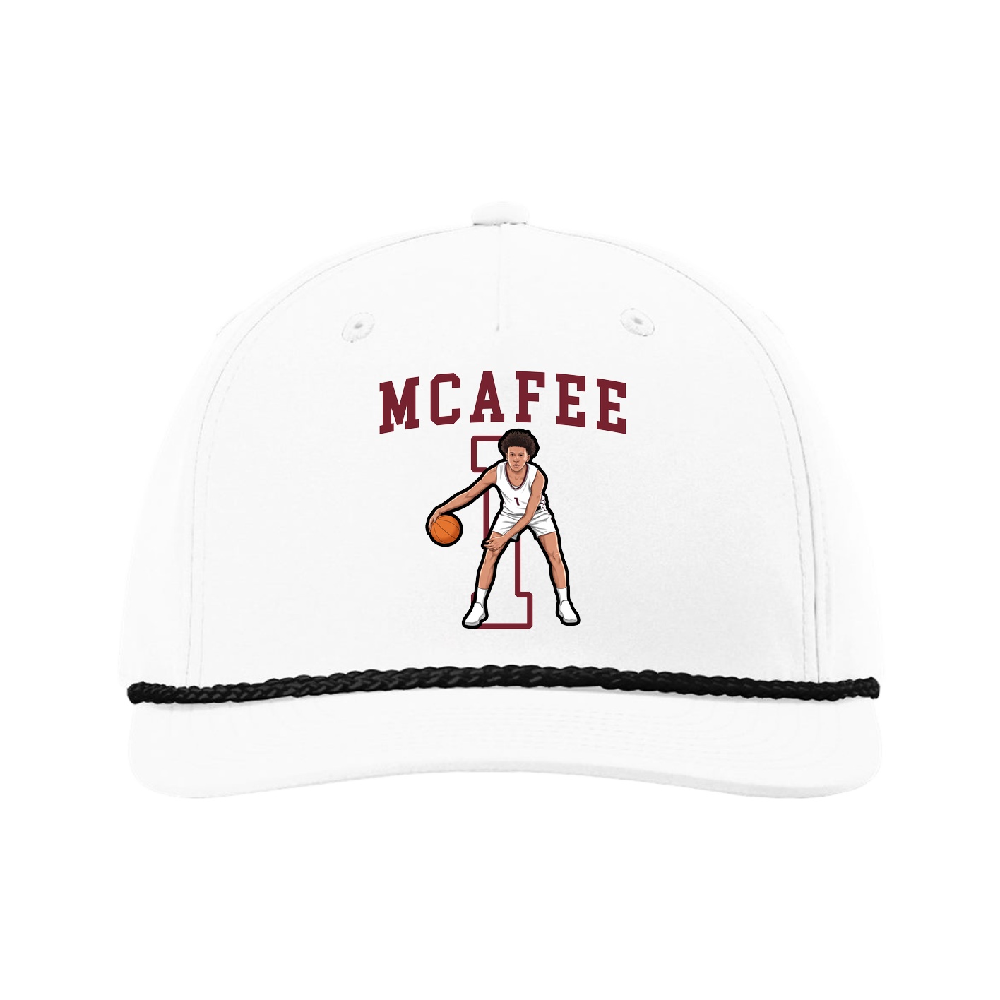 Five-Panel Classic Rope Cap — Shirsey in White