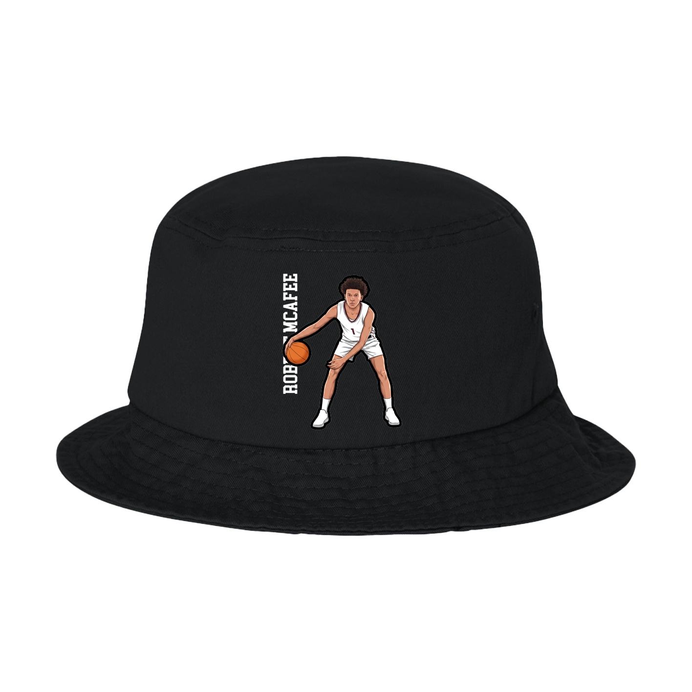 Bucket Cap — Name Vertical in Black