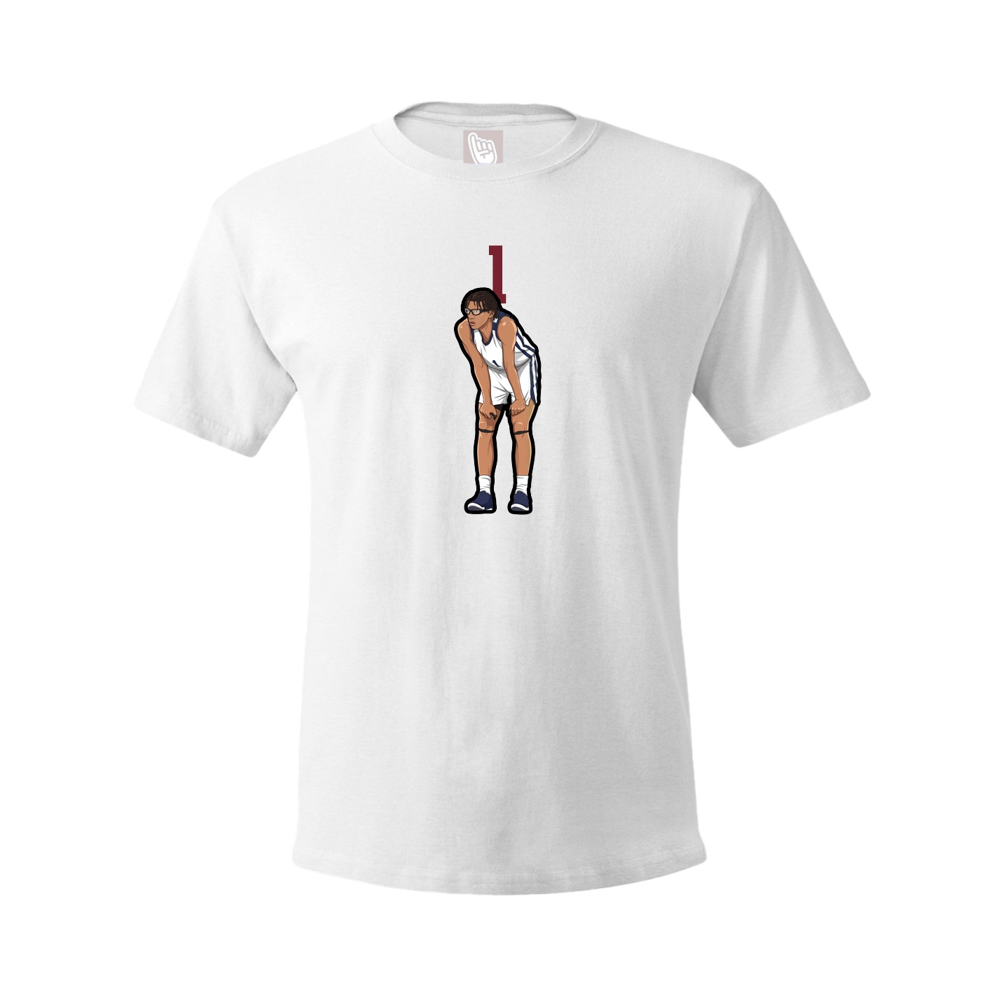 Youth Tee — Number Top in White