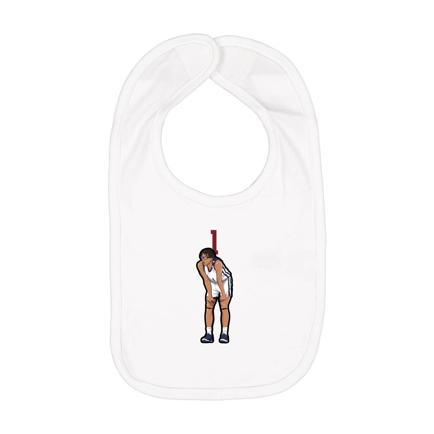 Infant Bib — Number Top in White
